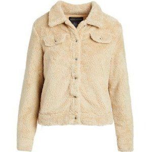 New Jacket Women Tan Shearling Live A Little